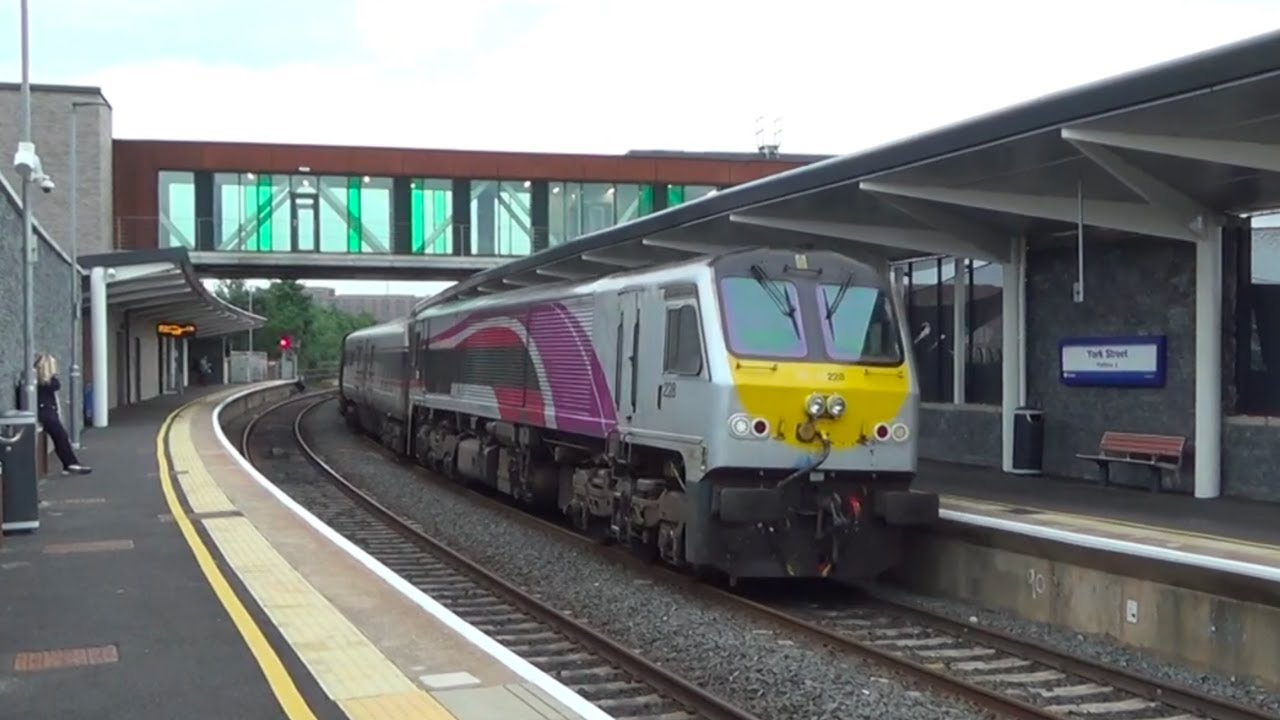 Some passenger trains & empty trains at York Street station