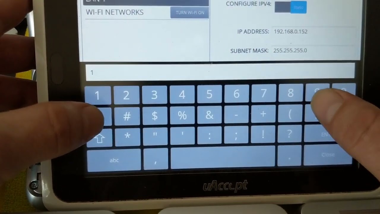 How to Program a Static IP into your uAccept Point-of-Sale