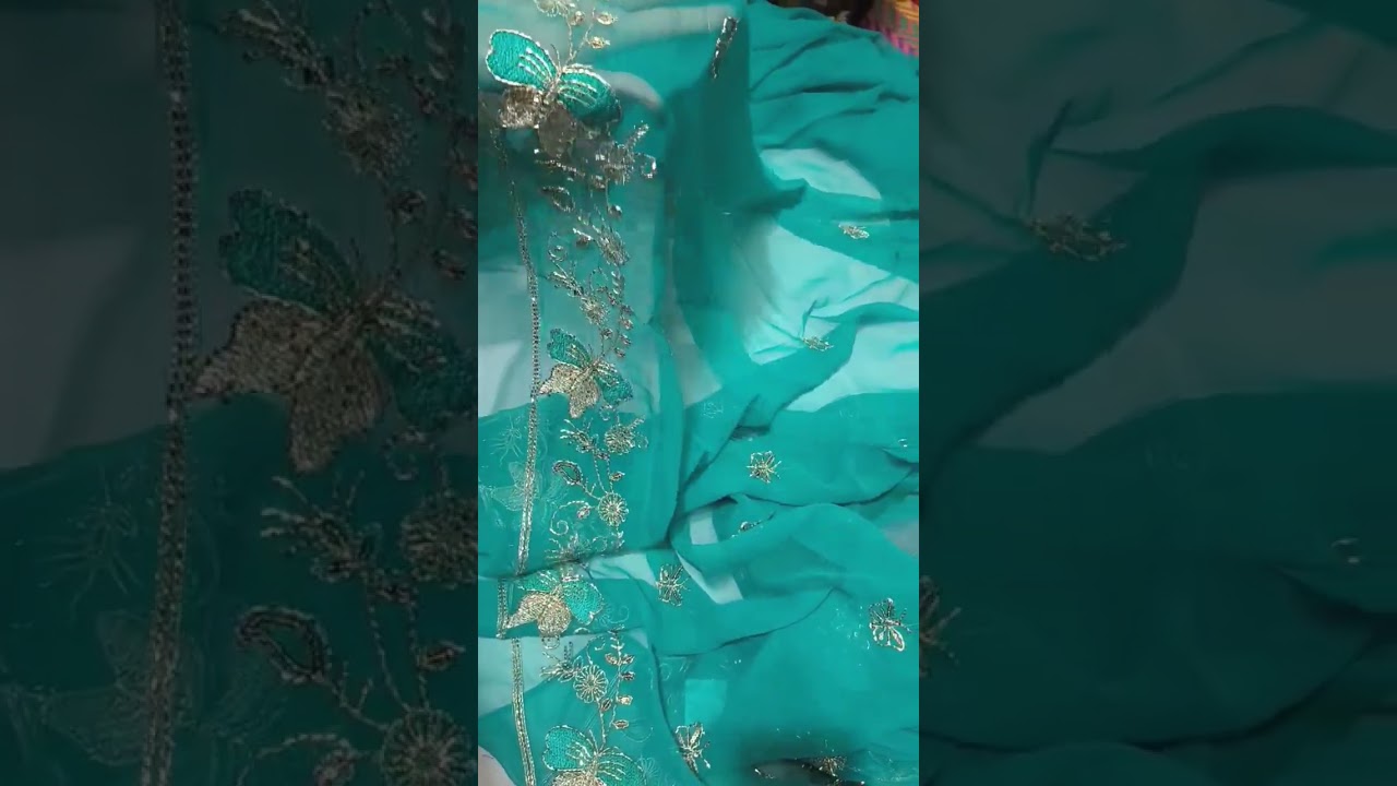 new darbari saree on georgette fabric with handwork all colours available.#ytshorts #trendingsarees