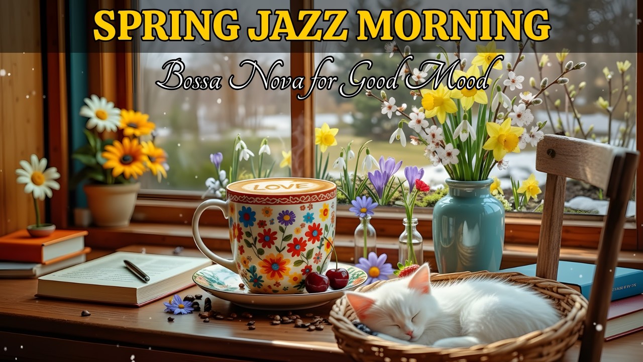Spring Jazz Morning with Smooth Bossa Nova 🌸 Relaxing Jazz Instrumental Cafe Background