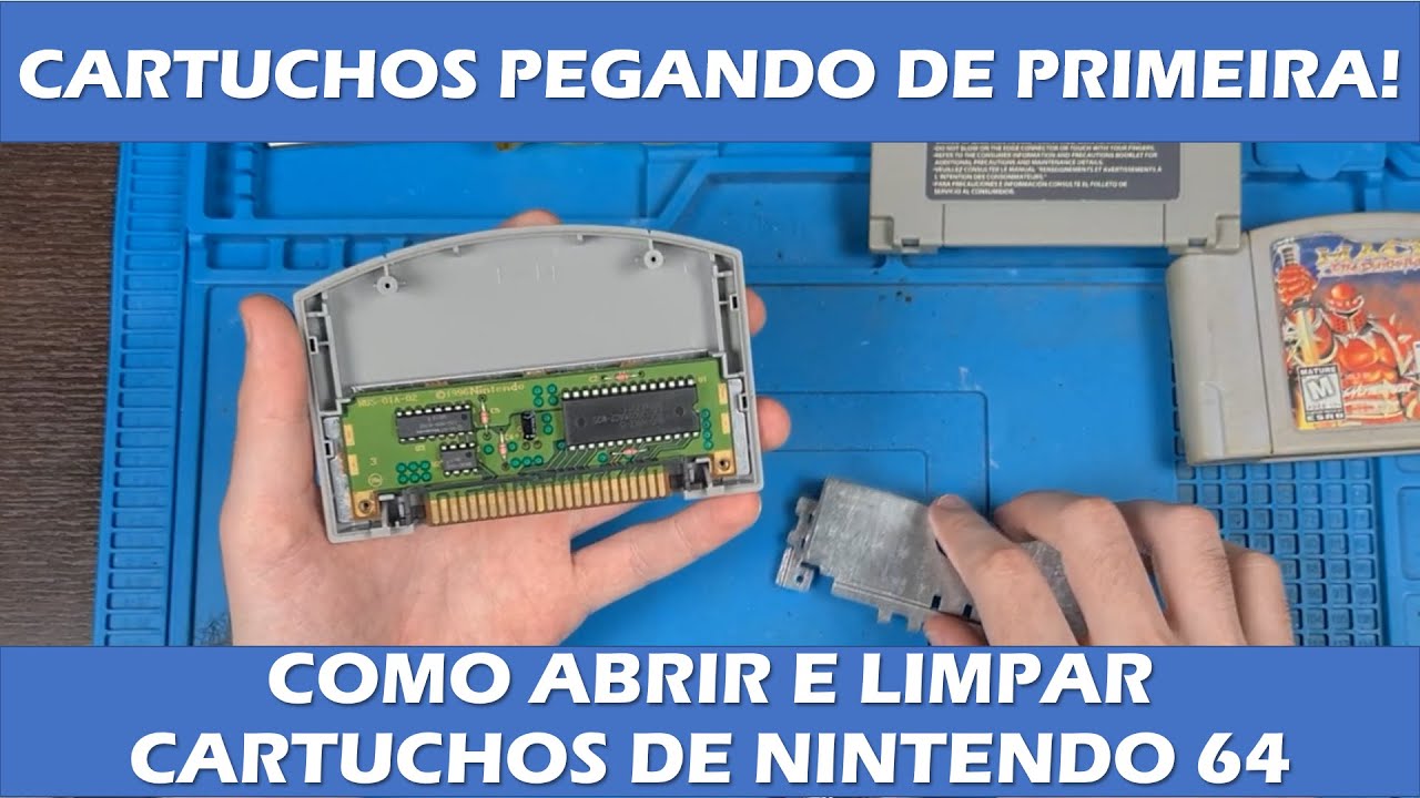 COMO ABRIR E LIMPAR CARTUCHOS DE NINTENDO 64 - FUNCIONAM DE PRIMEIRA!