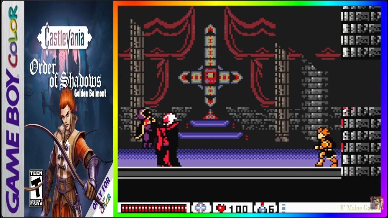 【HOMEBREW】- CASTLEVANIA: 1.6  ORDER OF SHADOWS - GOLDEN BELMONTS -【GAME BOY COLOR / 2025】- FULL GAME
