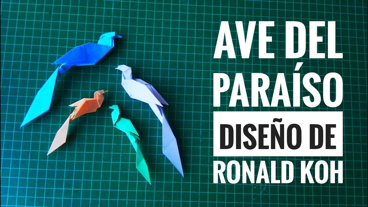 😁 Ave del paraíso de origami 🌄 diseñado por Ronald Koh ▶️ Tutorial de Aronny Pivaral