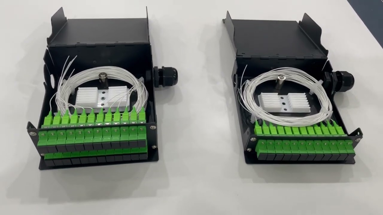 FTTH Din Rail 12 24 Port Fiber Optic Terminal Box #ftth #ftthbox #fiberopticbox #terminalbox