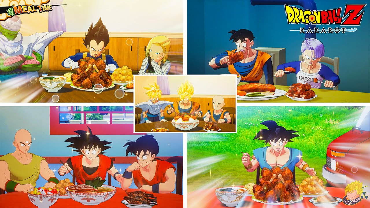 Dragon Ball Z Kakarot: All Characters Eating Food