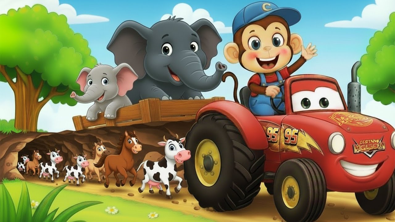 Monkey Cartoon | Rescue Adventure – Cute Farm Heroes Help Each Other | Monkey Funny