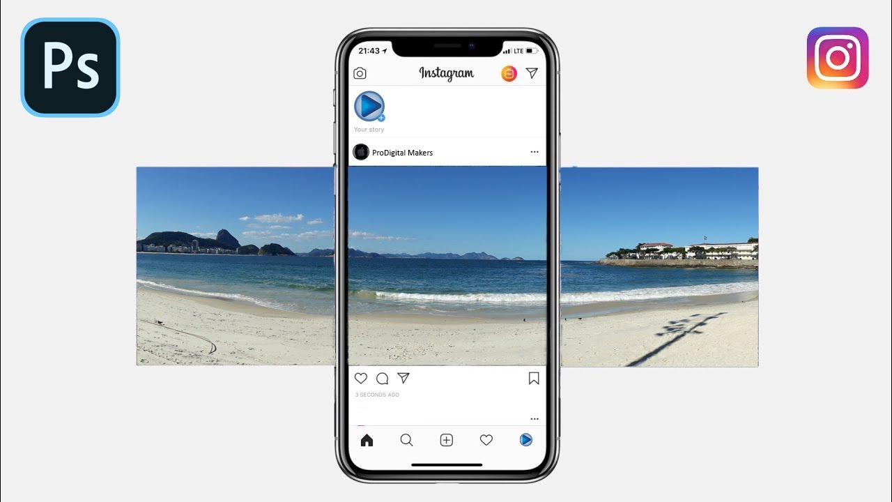 Como fazer foto PANORÂMICA para INSTAGRAM no Photoshop e surpreender todo mundo
