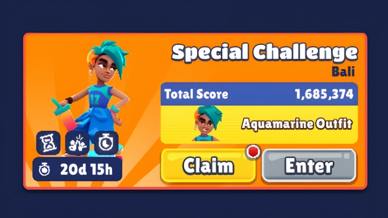 🌊 Special Challenge to get RILEY (Aquamarine Outfit)| New Challenge Event | (Score Compromised)