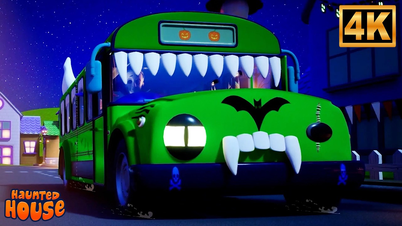 Spooky Wheels On The Bus Nursery Rhymes for Toddlers
