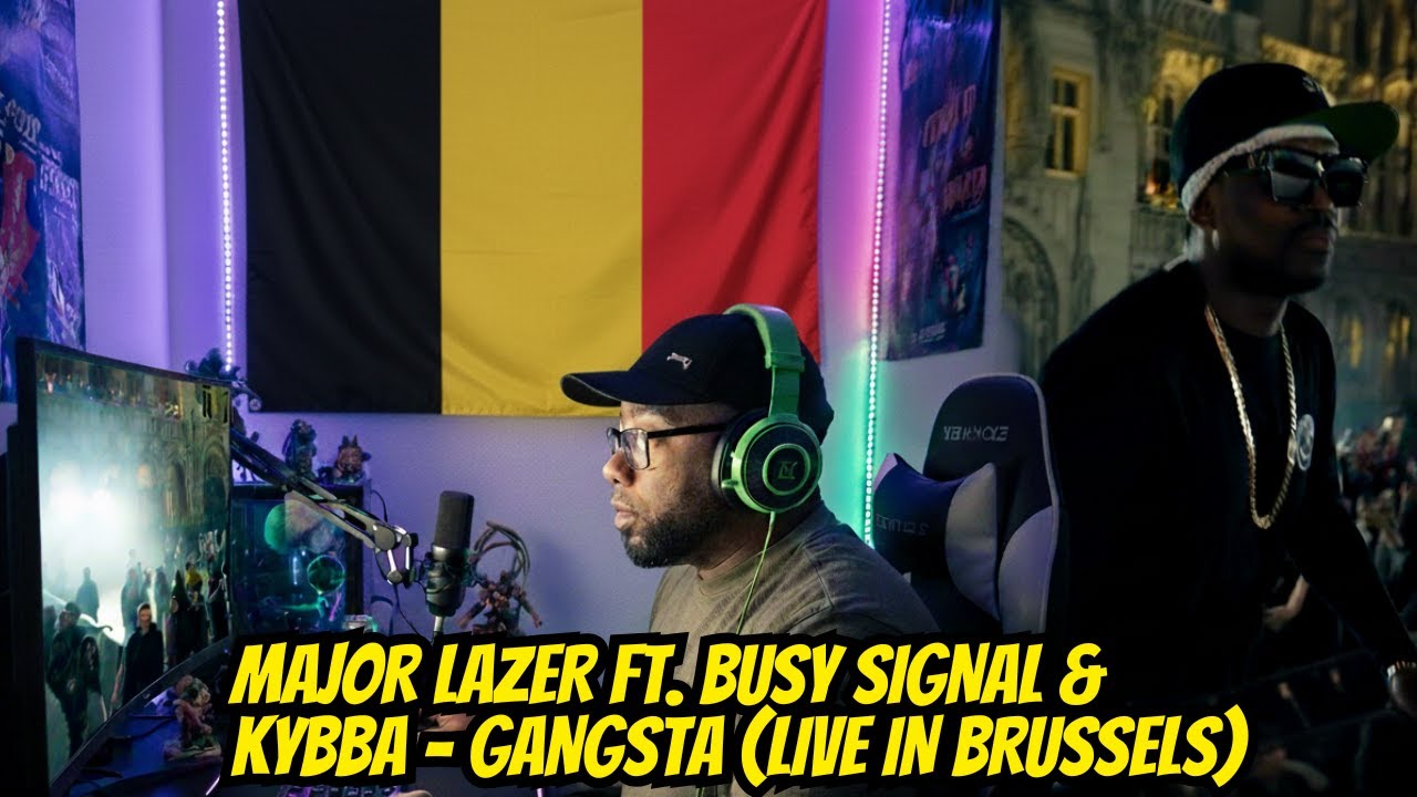 REACTION CRAZY!! Major Lazer ft  Busy Signal & Kybba GANGSTA Live in Brussels