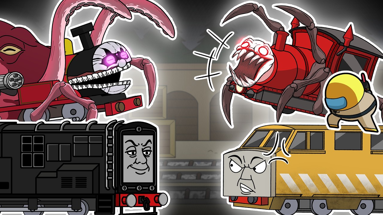 Cursed Thomas vs CHOO CHOO CHARLES  & GHOSTBUSTERS  Season 3  EP.4 I Among Us Animation