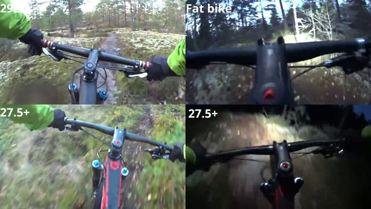 MTB Speed Comparison of 29er, 27.5+ and fat bike