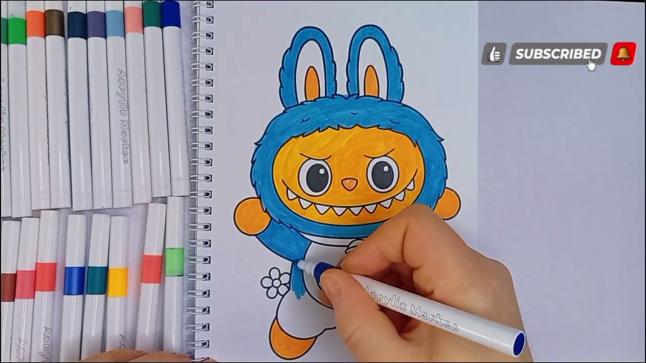 LABYBY coloring book #coloring #art #labubu 