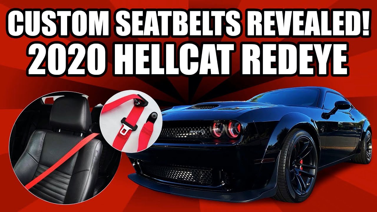 CUSTOM COLOR HELLCAT SEATBELTS REVEALED AND INSTALLED IN HELLCAT REDEYE