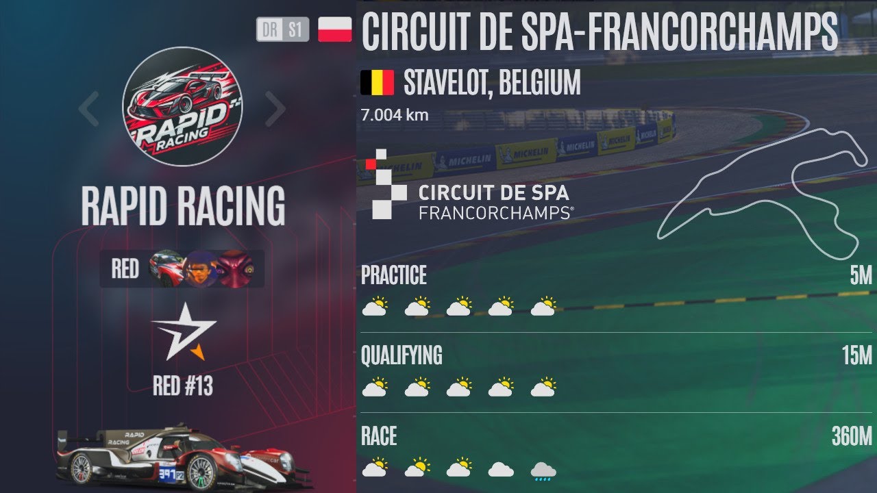 Championships - 6h of Spa - Rapid Racing Oreca 07 Gibson ELMS | Split 1