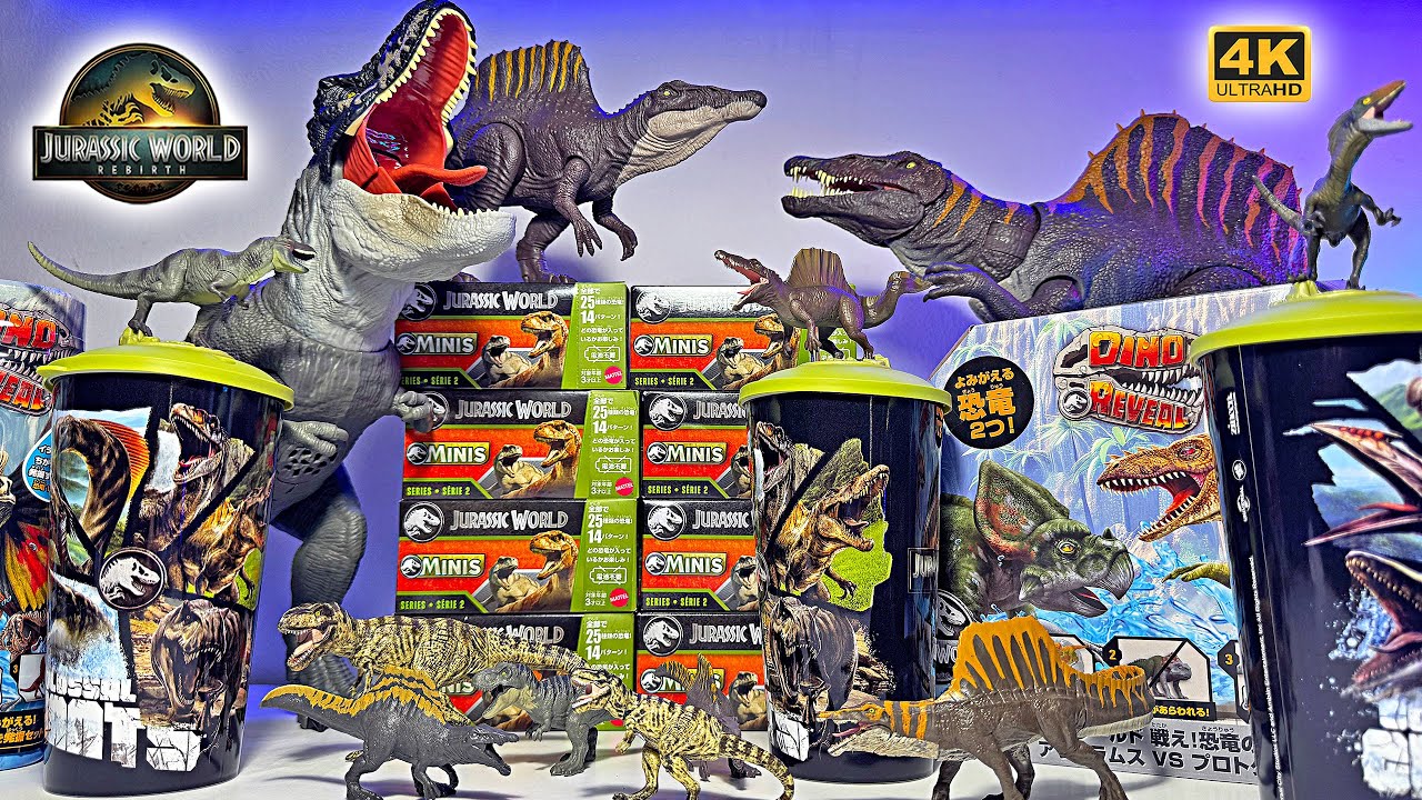 New 2025 SPINOSAURUS & T-REX! Jurassic World Rebirth Dinosaur Toys! Distortus Rex