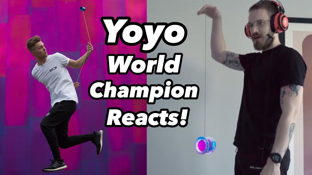 Реакция чемпиона мира по йо-йо — PewDiePie учится у мастера йо-йо