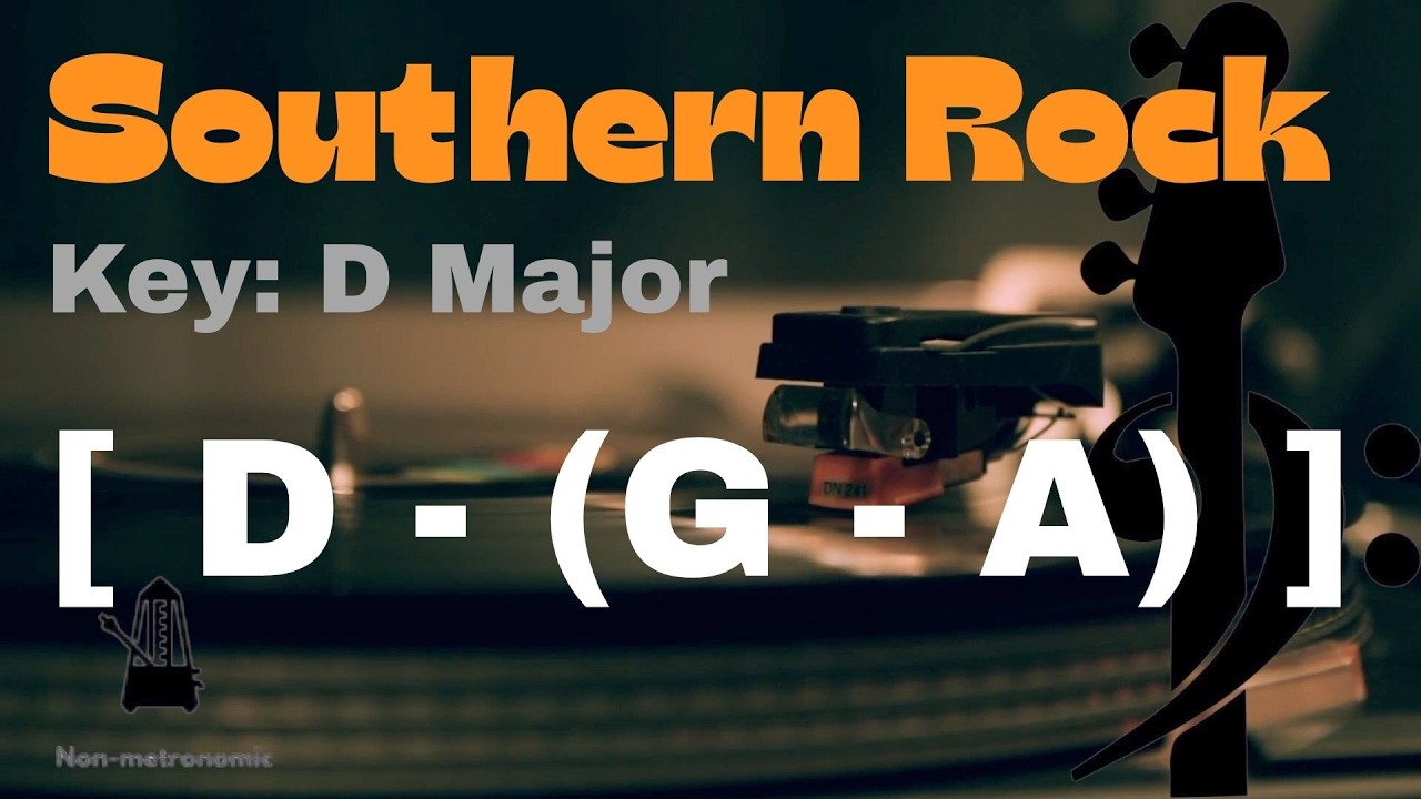 Southern Rock Bass Backing Track in D Major | Fun Practice Track For Bass