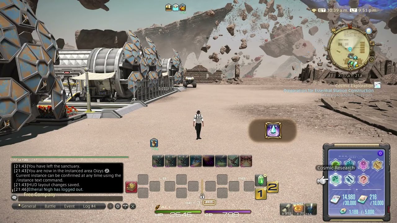 FFXIV Cosmic Exploration - Oizys EX+ weather macro