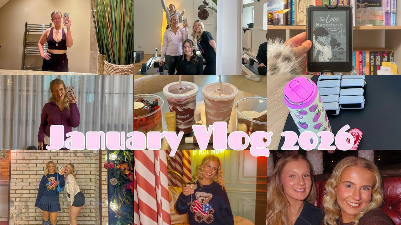 January 2026 Vlog | Pilates, Book Club’s Birthday, Girls Day Out, Slow Jan 🧚🤍✨
