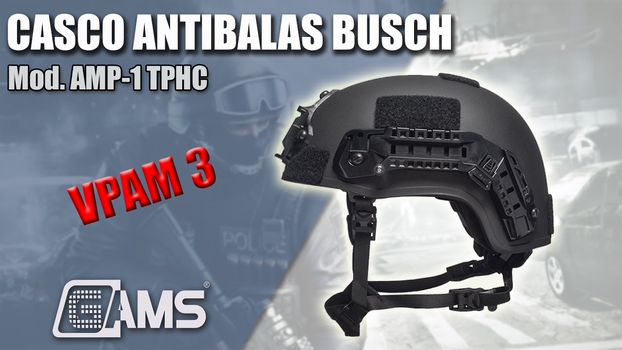 Casco balístico Busch-Protective modelo AMP-1 con VPAM 3