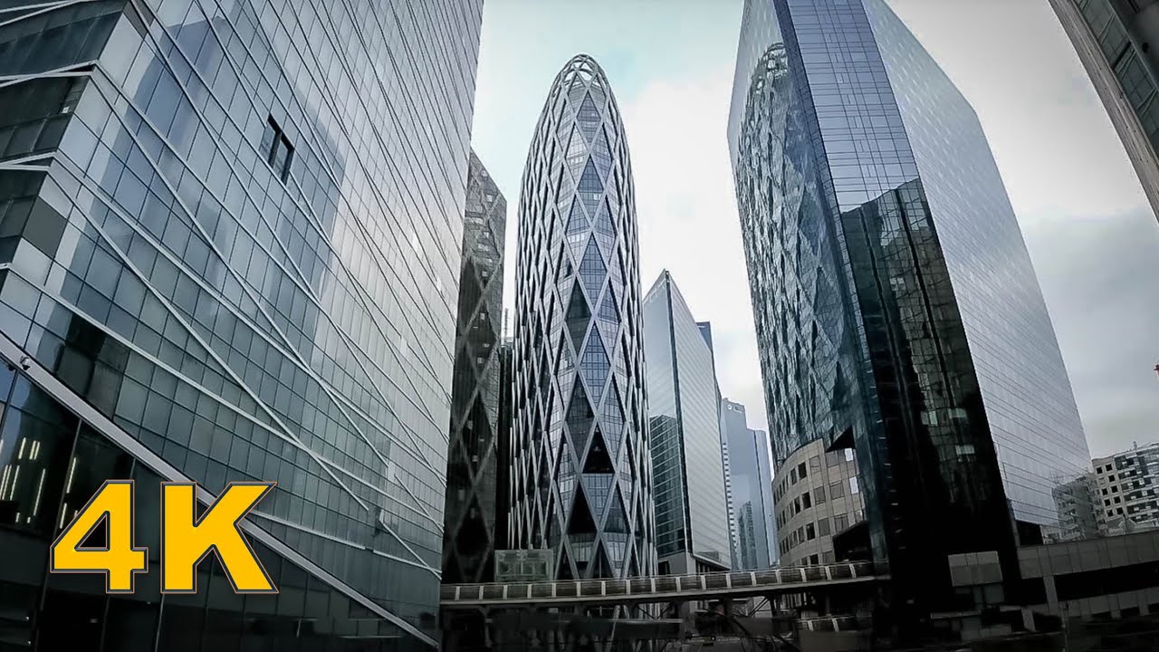 SKYSCRAPERS OF PARIS, LA DEFENSE, FRANCE 4K UHD