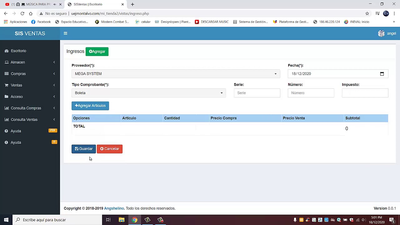 sistema de ventas código fuente Gratis