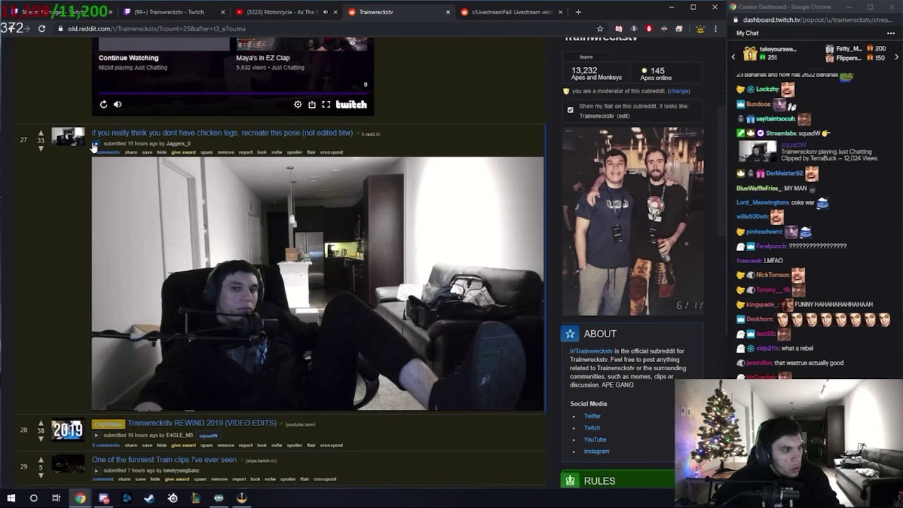 Trainwreckstv has chicken legs