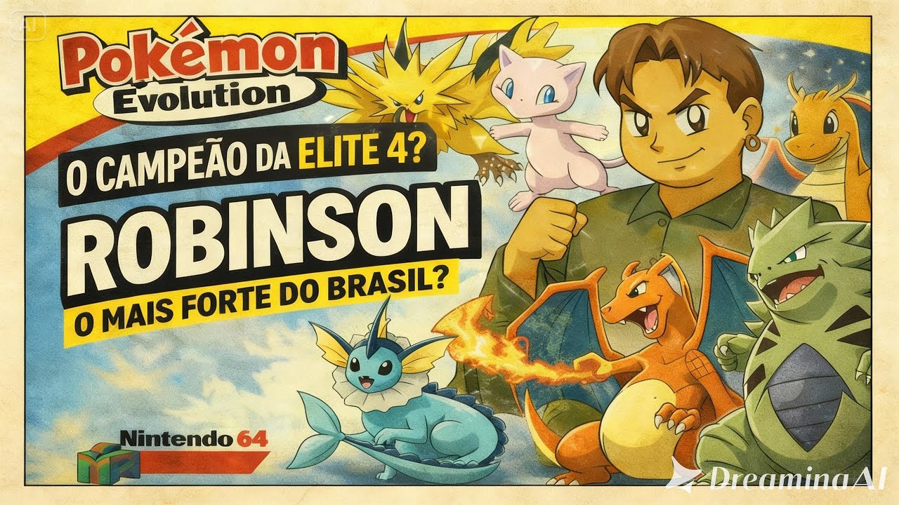 ROBINSON ERA O MAIS FORTE? 🔥 O CAMPEÃO DA ELITE 4 BRASILEIRA | Pokémon Evolution & Stadium 2 N64