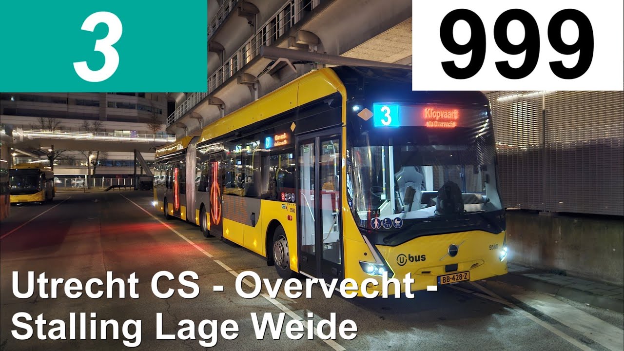 U-OV lijn 3: Utrecht CS - Overvecht - Stalling Lage Weide | Transdev Utrecht | Transdev 9580 | 2025