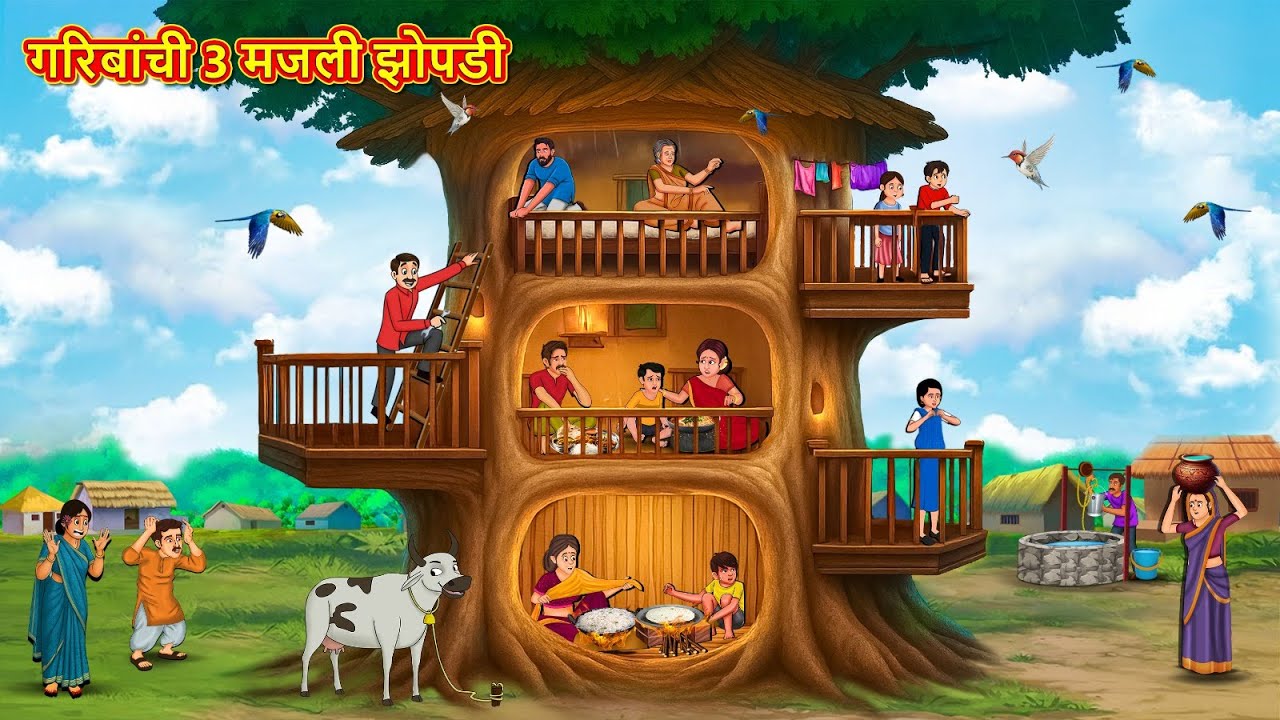 गरिबांची 3 मजली झोपडी | Marathi Story | Marathi Goshti | Stories in Marathi | Koo Koo TV Marathi