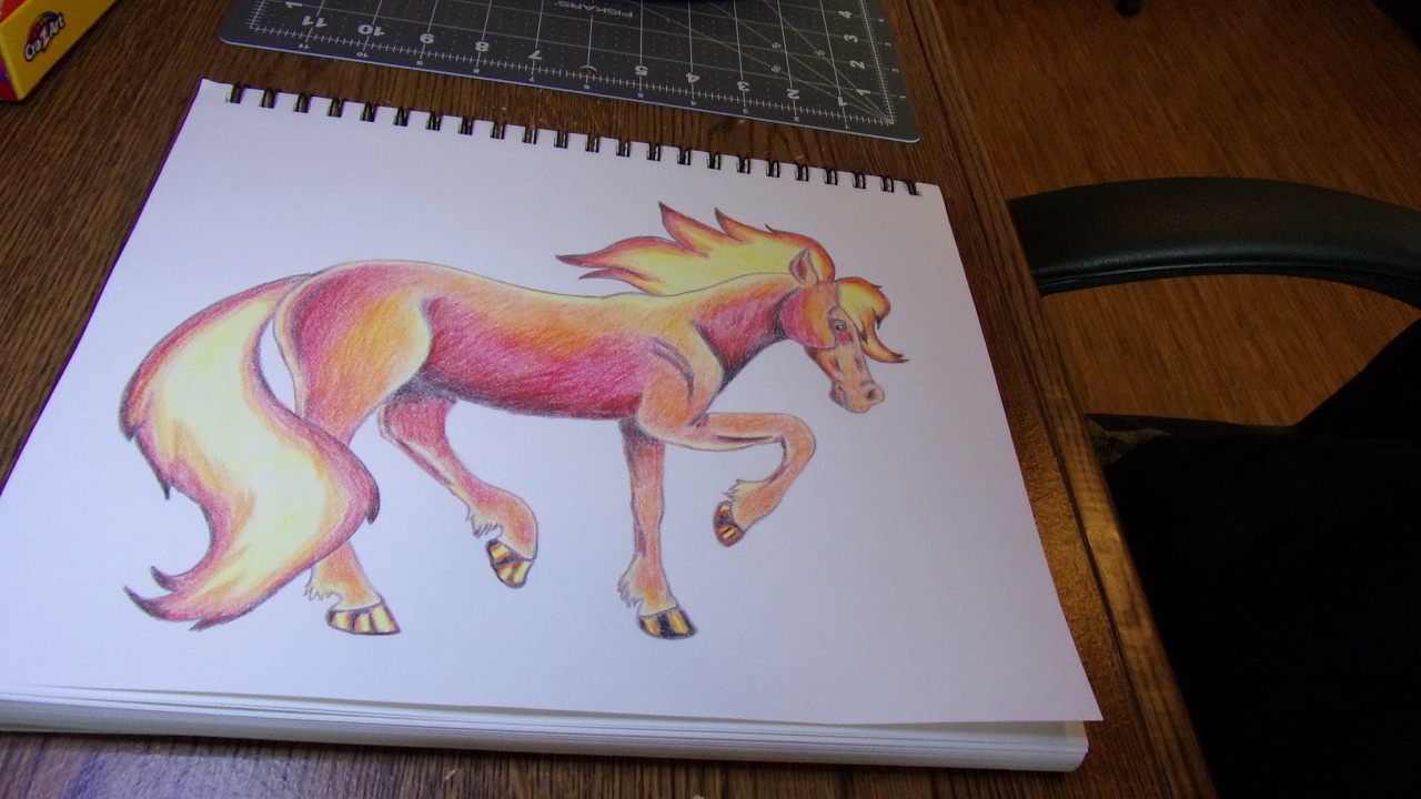 Drawing a Fire Horse