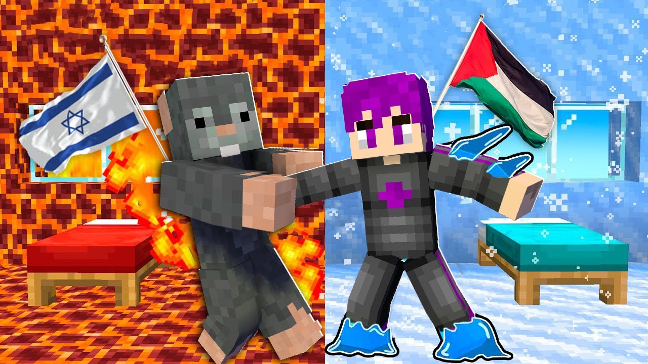 ماين كرافت : تحدي افضل بيت امن ضد سحس الاسرائيلي البيت الناري ضد المائي تتوقعون مين فاز..!😱🔥