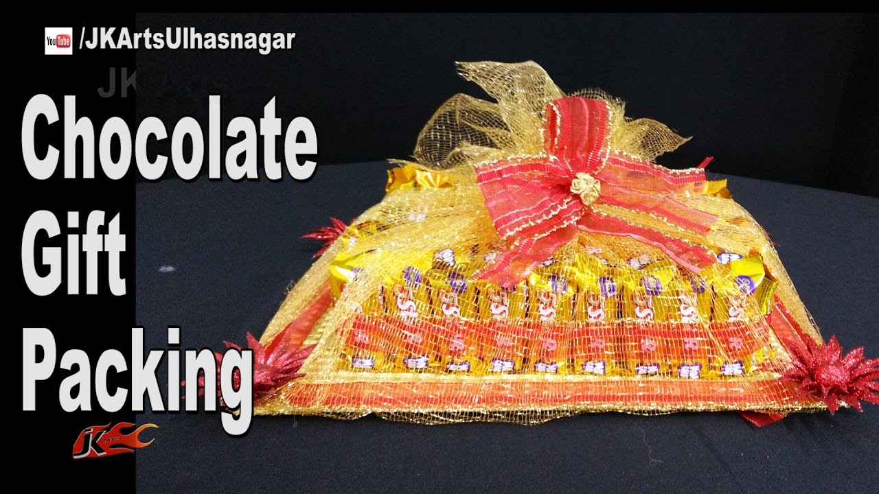 DIY Valentine's day gift Idea | Chocolate Gift Packing tray | How to make | JK Arts 1162