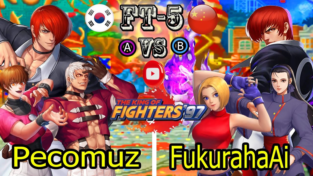 kof97 (P1) Pecomuz 🇰🇷 vs (P2) FukuharaAi 🇨🇳 chines player FT-5 [THE KING OF FIGHTER 97 FIGHTCADE]