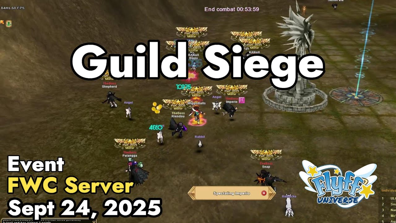 Guild Siege (Flyff World Championship) September 24, 2025 | Flyff Universe