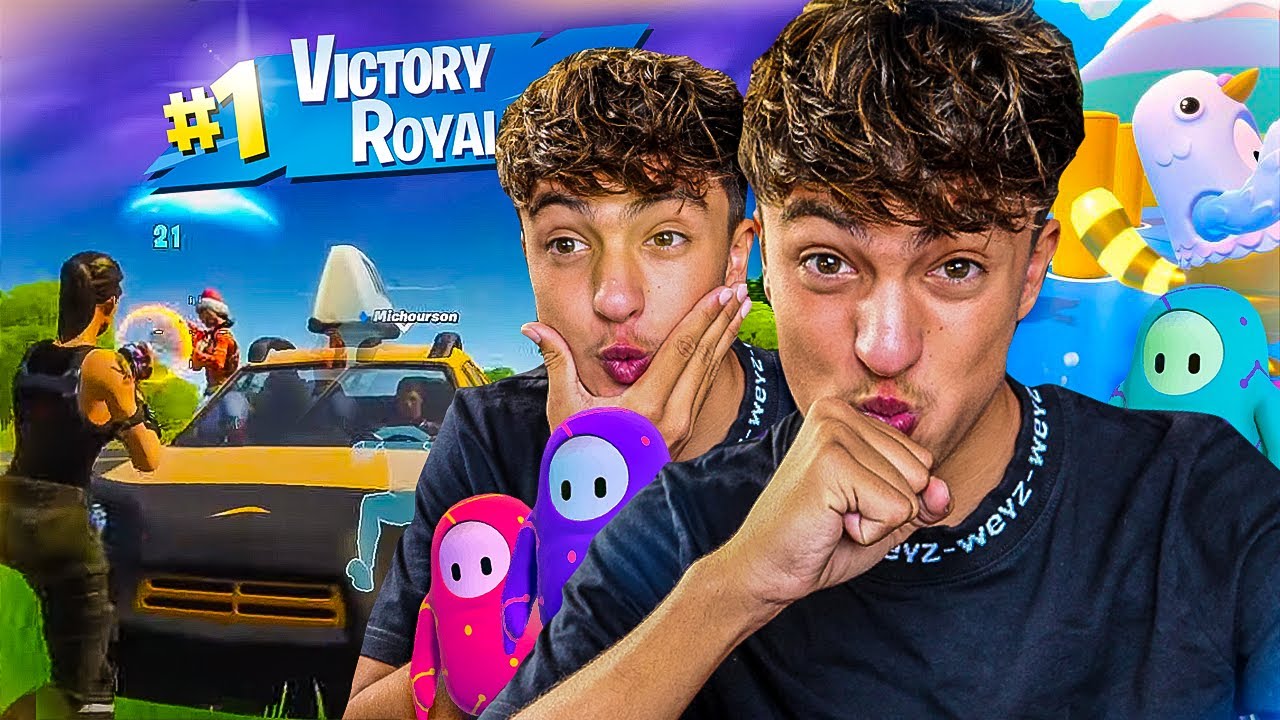 J'ai tout cassé, 2 top 1 d'affilé pour la nouvelle saison de Fortnite ! + FallGuys (Bestmoment)