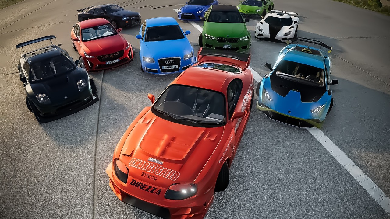 Which Car Is Fastest? 10 Cars Top Speed Test #2 | 1.08 KM Runway BeamNG Drive #beamngdrive #beamng