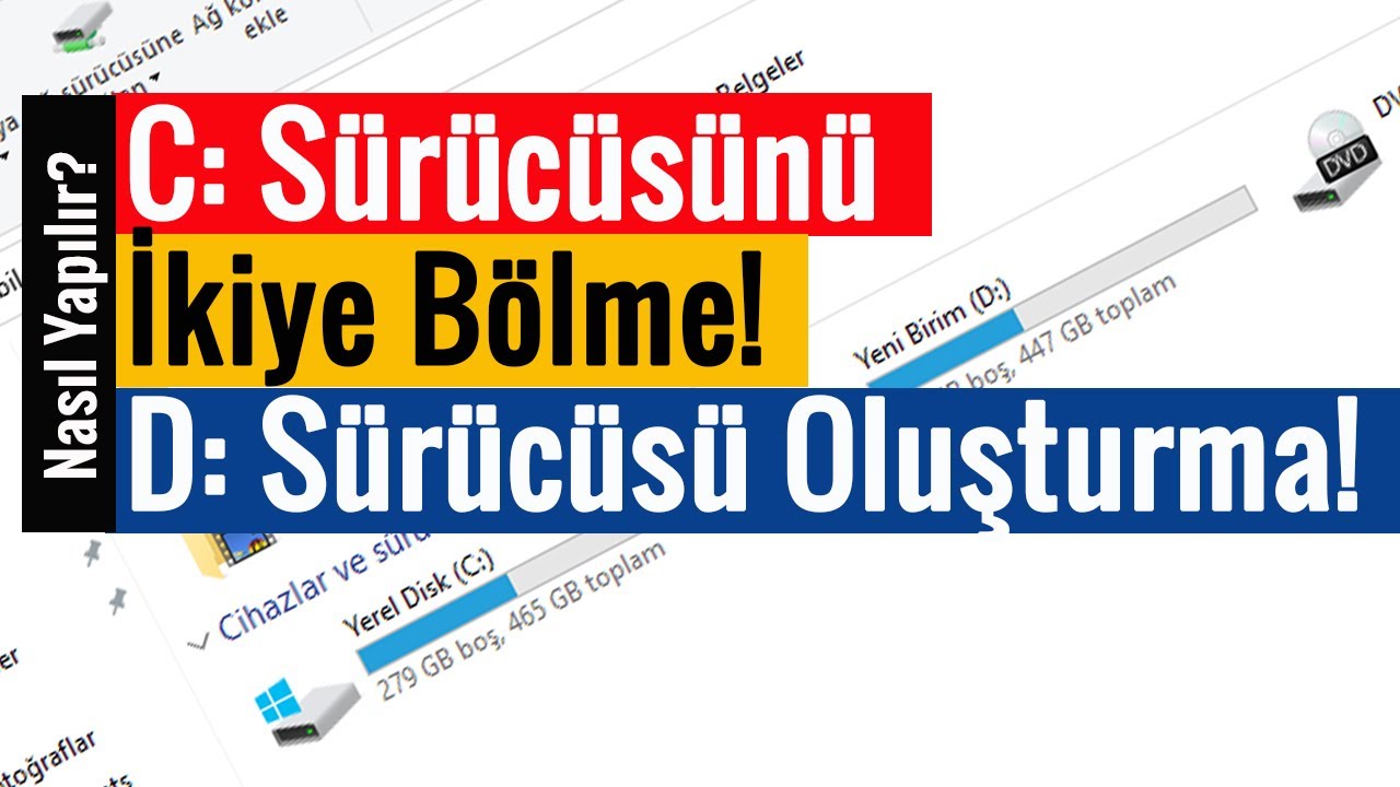 C: Sürücüsünü İkiye Bölme! | D: Sürücüsü Oluşturma!