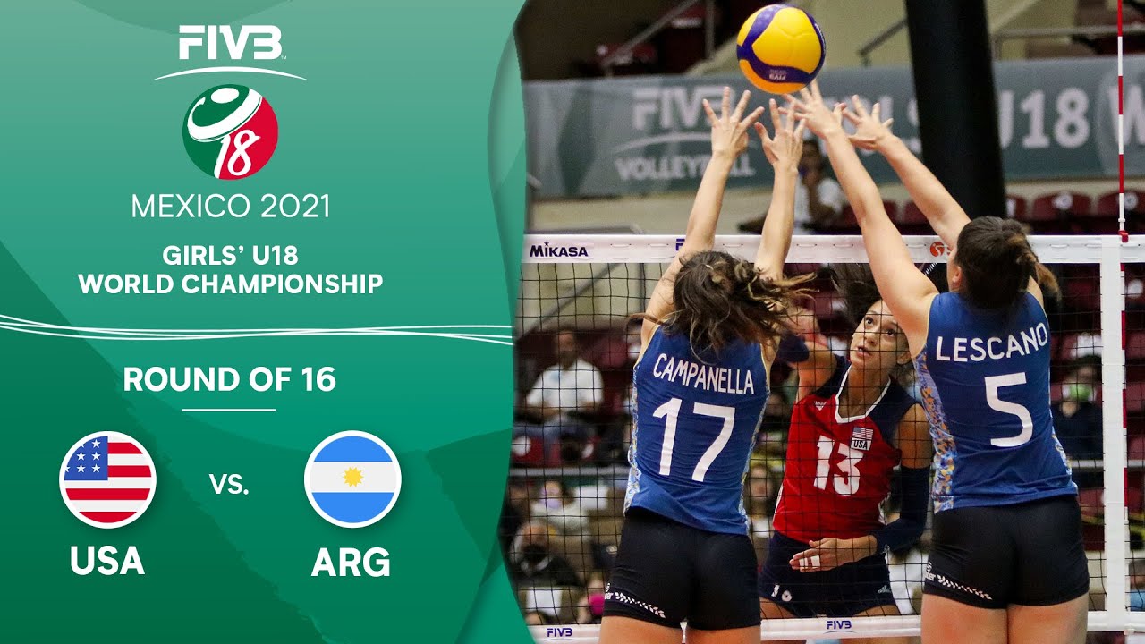 USA vs. ARG - Round of 16 | Full Game | Girls U18 Volleyball World Champs 2021