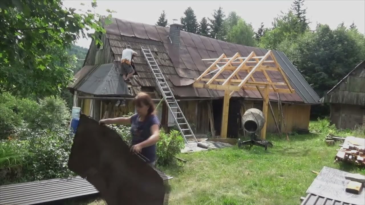 1 część remont dachu drewnianej chaty