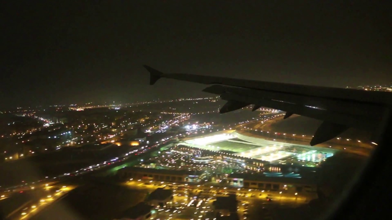 Lufthansa A321-200 Landing in Cairo at Night (HD)