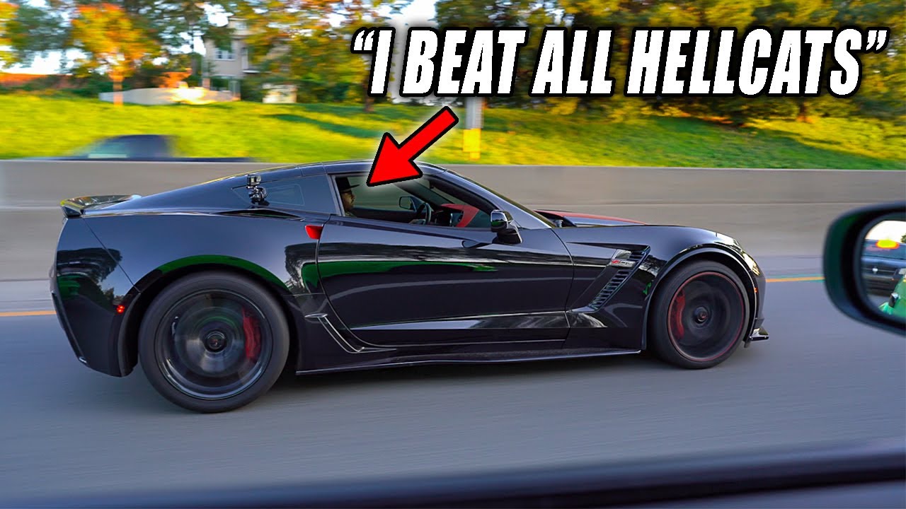 MODIFIED CORVETTE Z06 RACES HELLCAT REDEYE!