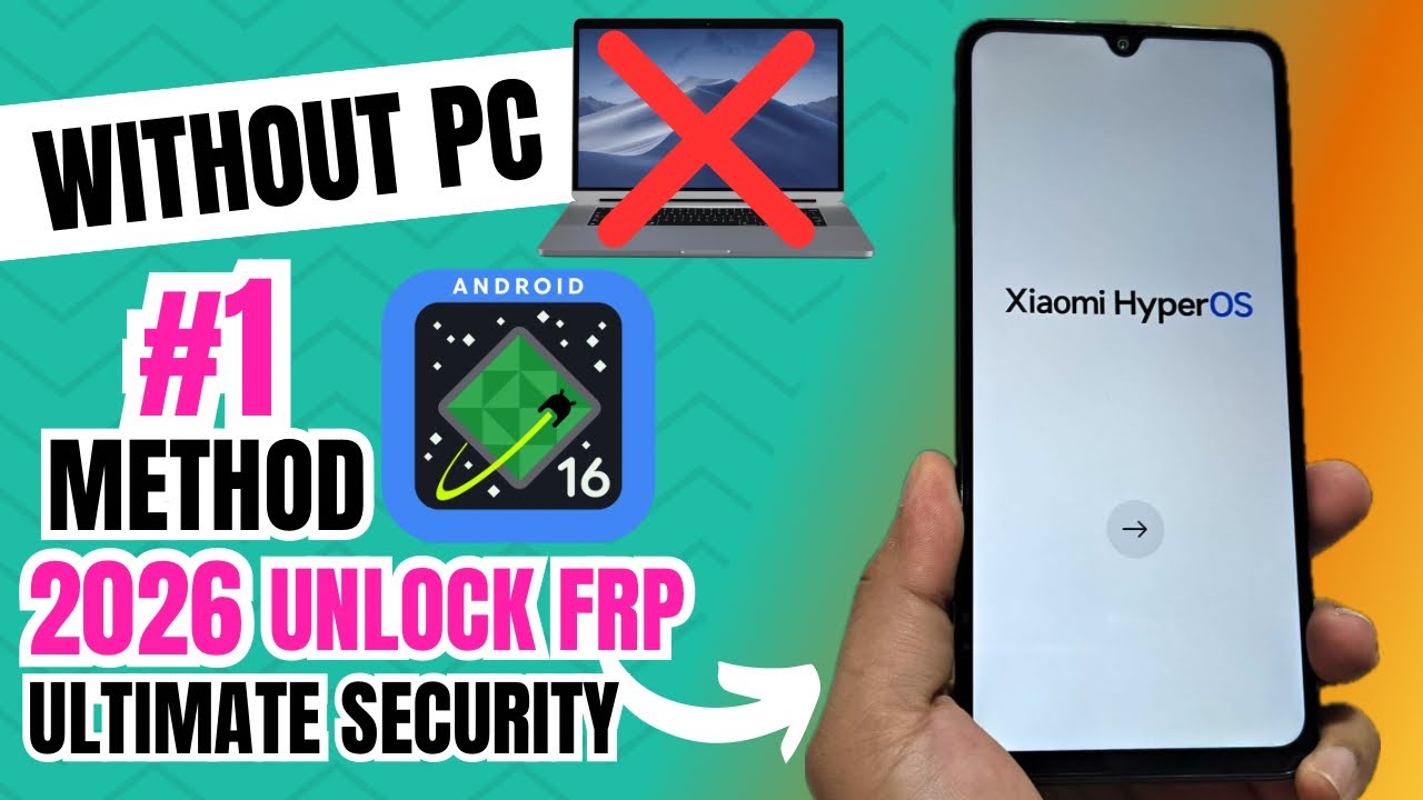 БЕЗ ПК МАКСИМАЛЬНАЯ БЕЗОПАСНОСТЬ Разблокировка Xiaomi HyperOS Обход FRP Аккаунт Google (ANDROID 1...