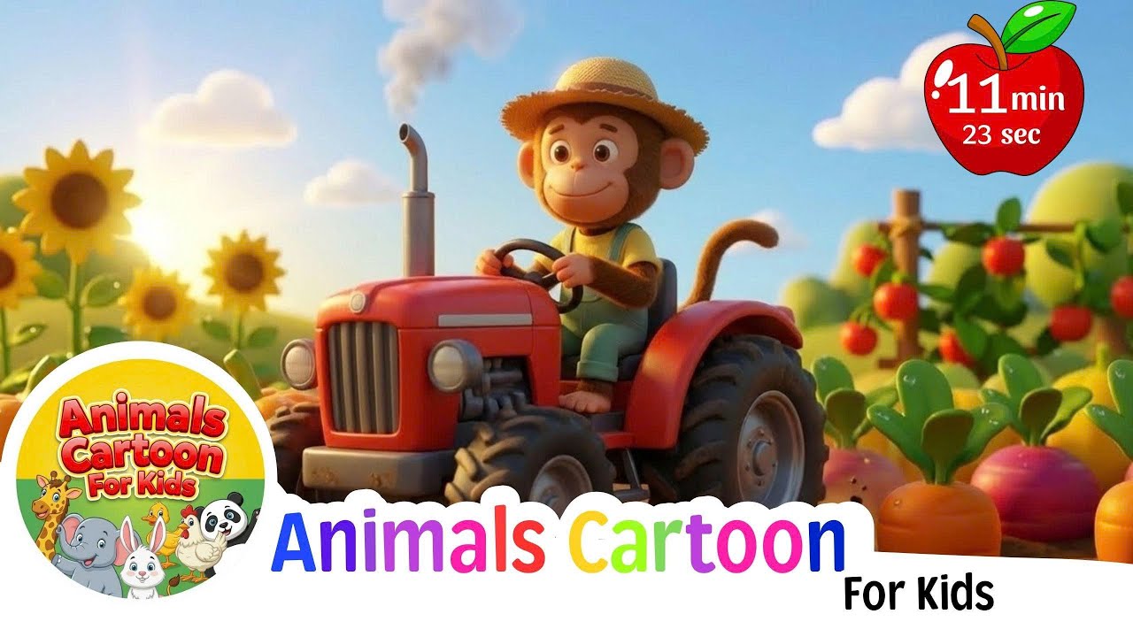 Funny Monkey Cartoon: New Year Farm Harvest 2026| Monkey D Farm
