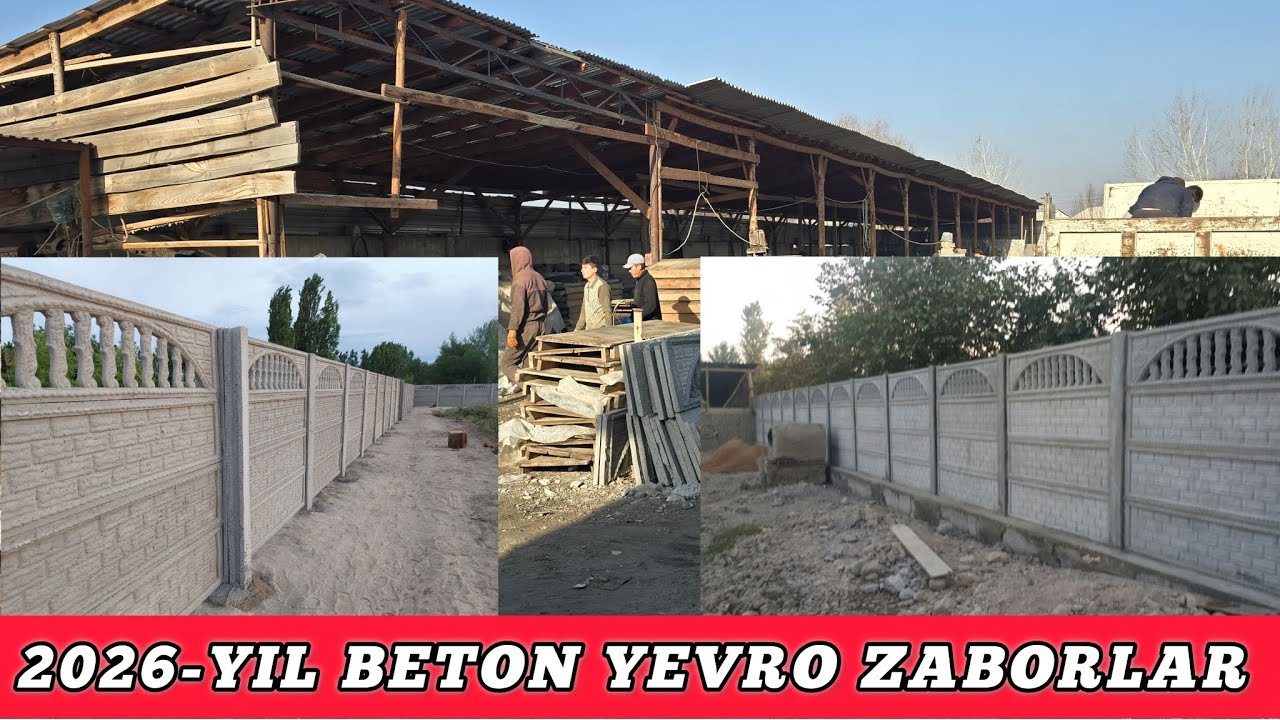 TAYYOR BETON YEVRO ZABORLAR STOYKA SHPALLAR 