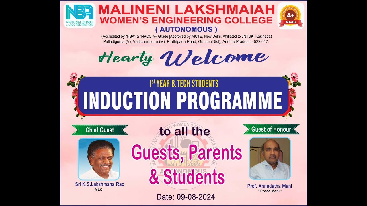 Malineni Induction Programme - 2024
