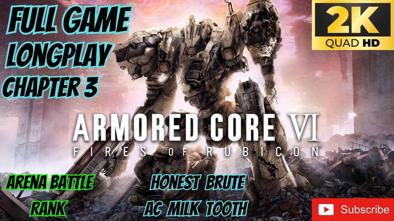 Armoured Core VI Fires Of Rubicon Arena Battle Rank 8 Honest Brute AC Milk Tooth (UHD) 60FPS