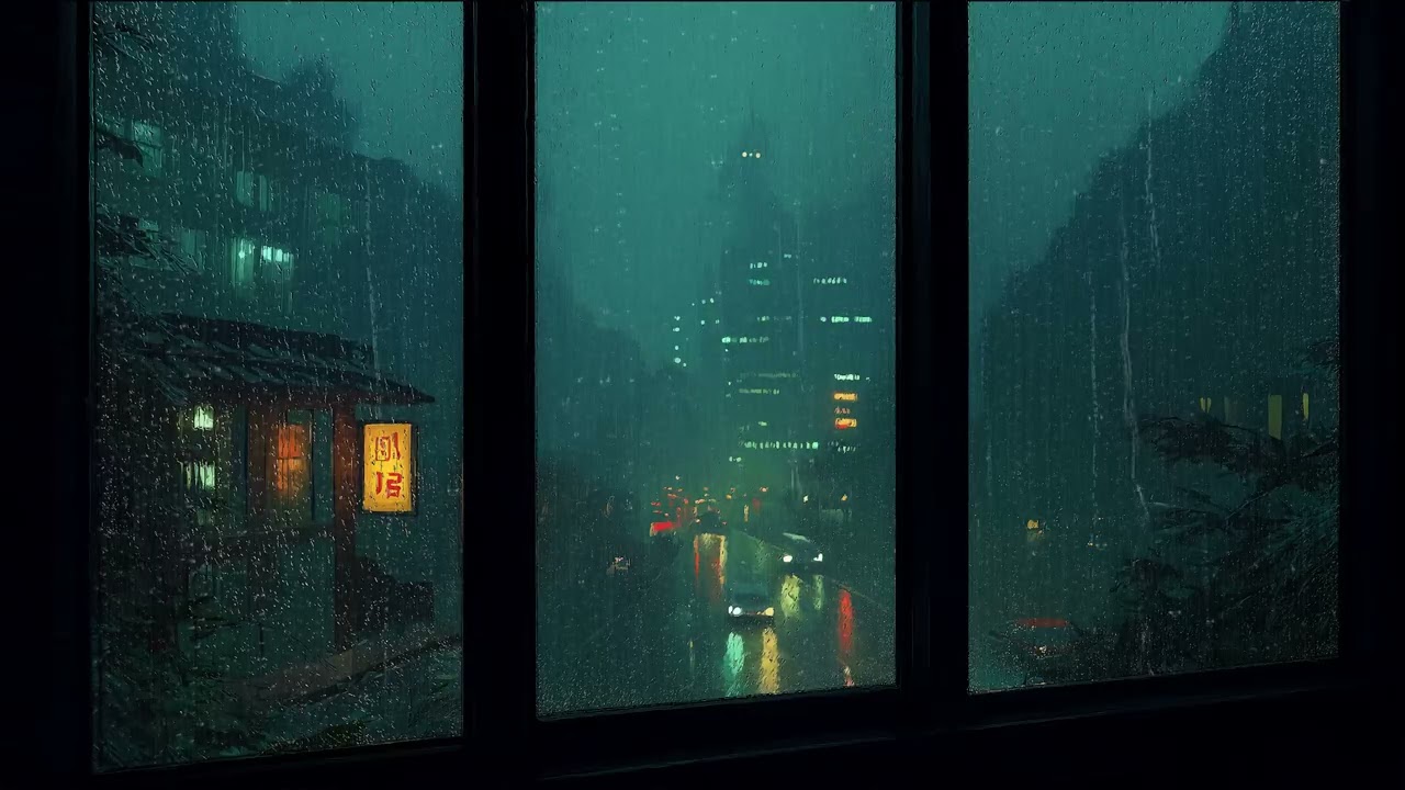 Cozy Window Rain Ambience with Gentle Nature Sounds for Relaxing Sleep, Study, and Stress Relief