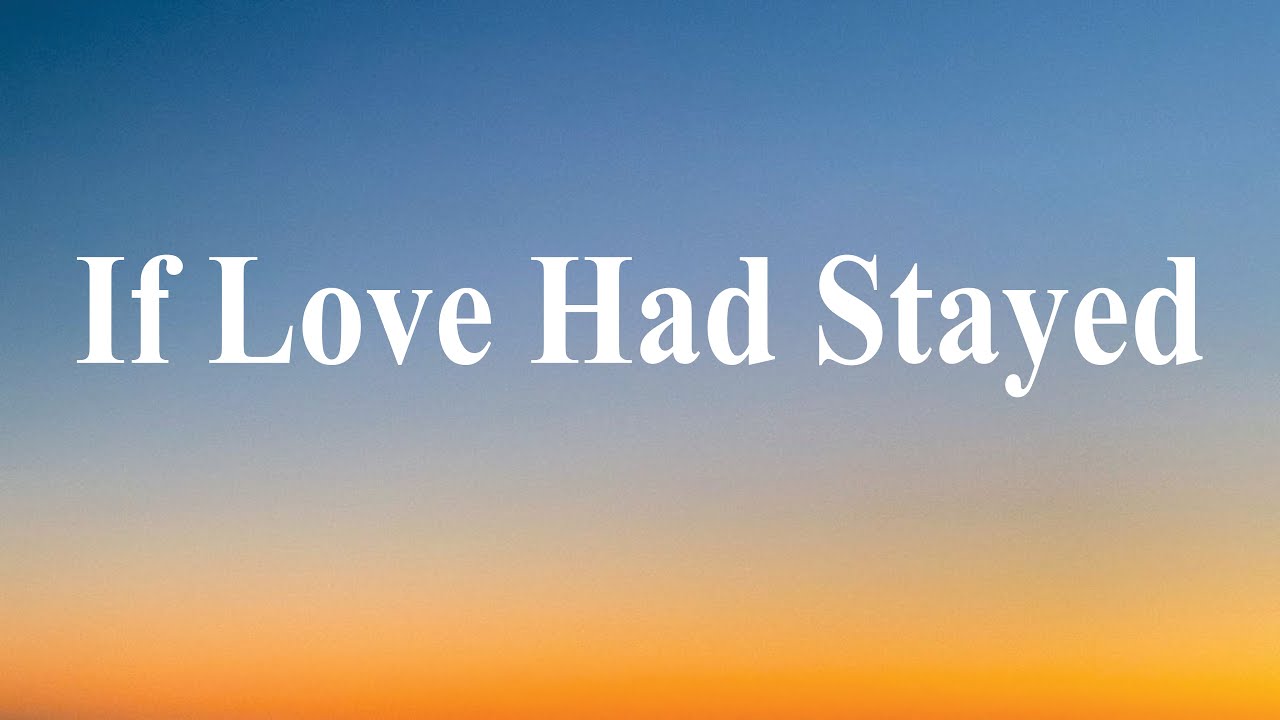 Если бы любовь осталась (Текст песни) | Плейлист для блюзовой ночи